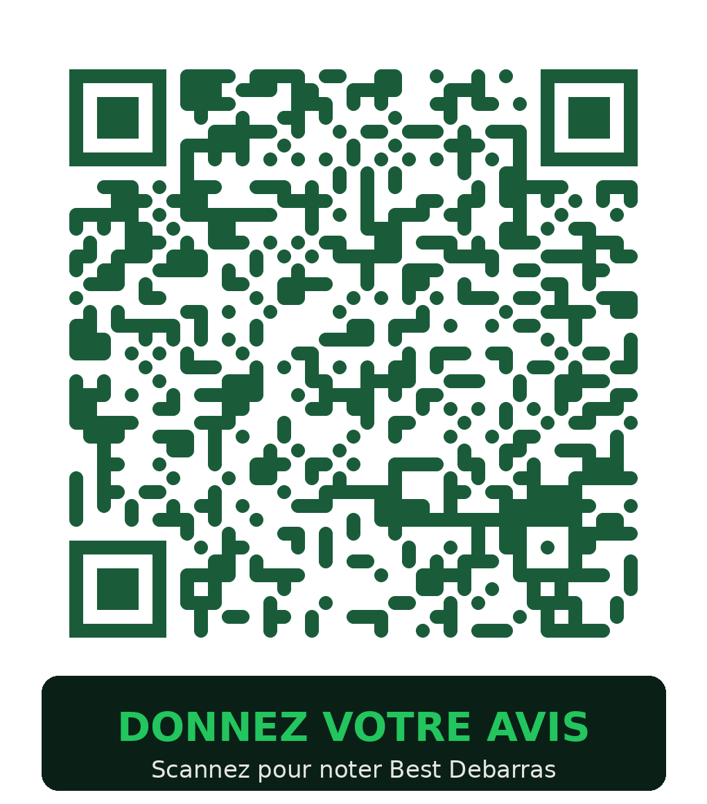 QR code pour laisser un avis Google a Best Debarras